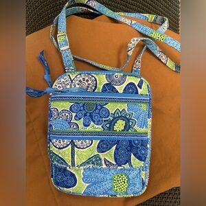 Vera Bradley Blue and Green Patterned Crossbody Bag